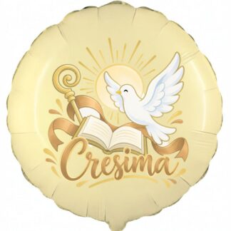 Palloncini Mylar Cresima Colomba Dorata (18") - Stampa 1 Lato